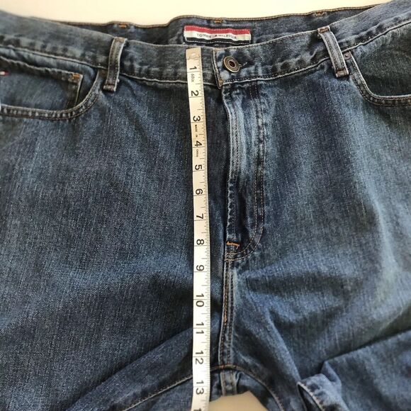 Tommy Hilfiger Men's 40-34 Classic Straight Leg Blue Cotton Denim Jeans - Picture 15 of 16